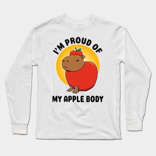 I'm proud of my apple body Capybara Long Sleeve T-Shirt